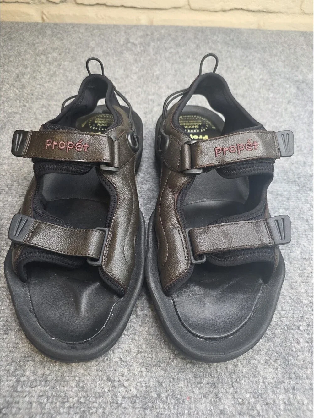 Propet Surfwalker II Men's Sport Sandals Brown Leather Size 14 M(D) M0002